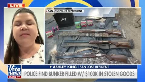 Homeless Bunker in San Jose, California filled with guns, tool and 100K