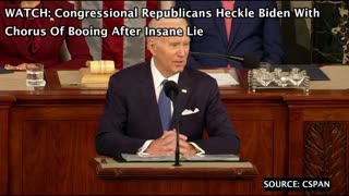 WATCH: Congressional Republicans Heckle Biden With Chorus Of Booing After Insane Lie