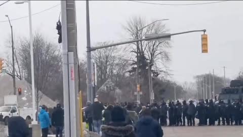 Ambassador Bridge Cops threaten and back down,,,,again