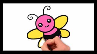 Drawing and Coloring for Kids - How to Draw Honey Bee