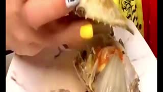 Eating the crab fun video #reels#viralreel#trening-comedy-eat-