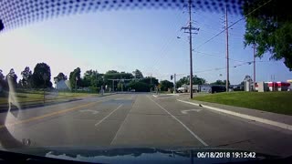 Dump Truck Runs Red Light Almost Hitting Me