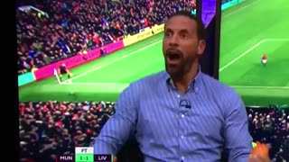 Rio Ferdinand celebrating Manchester United's equaliser