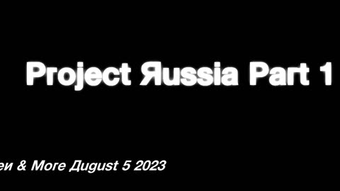 Project Russia Part 1: Book Trailer