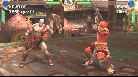 Kratos vs kizam fight battle soul calibur