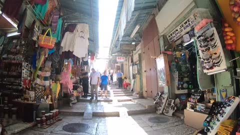 Walking through the Old City of Jerusalem