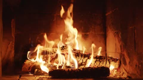 Relaxing Fireplace 600 MINUTES HD