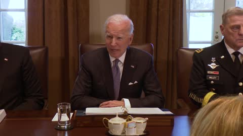 President Biden Meets with the Secretary of Defense and the Joint Chiefs of Staff