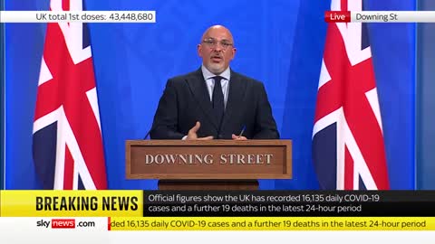 DAILY: COVID 19 news conference Nadhim Zahawi Holds COVID 19