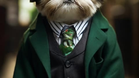 Cute Shih Tzu Dog and Cat Dressed as Thomas Shelby - part 2