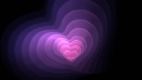 Purple Pink Hearts Loop.Motion Graphic video. Visual Effect video. Motion Backdrop.