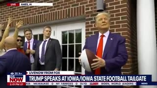 President Trump tailgates at Iowa/Iowa State football game