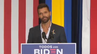 Ricky Martín's speech in Joe biden is President who is ready proctect all Puerto Ricans."