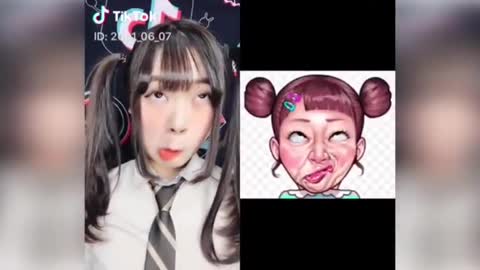 Cute girl making funny face | Tiktok