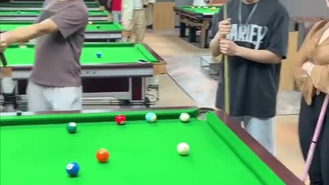 funny moment with pool players