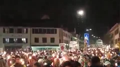 MASS PROTESTS against Swiss health pass in Zurich