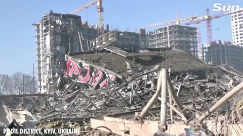Kyiv's Podil district devastated by Russian shelling, killing at least eight civilians
