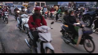 Group Of Motorcycles Rushed The Road Suddenly