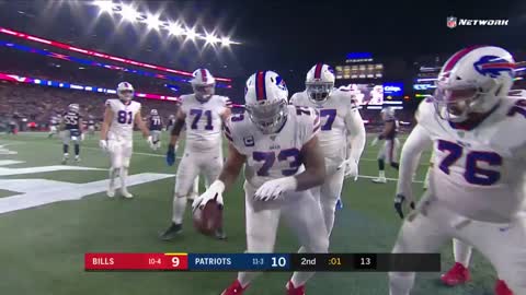 Fat Guy Touchdown Buffalo Bills vs New England Patriots