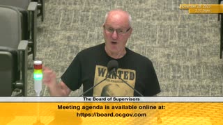 OC BOS 11/28/23 Mtg - Stanley Speaks During Public Comment Session