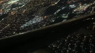 NYC lights view from plane!!