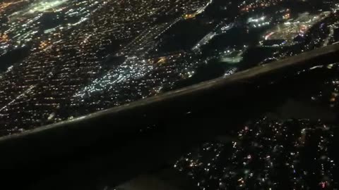 NYC lights view from plane!!