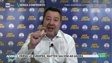 🔴 Ministro Matteo Salvini ad Agorà su Rai3 (17.05.2024).
