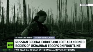 DISTRESSING | Russian soldiers collect abandoned bodies of Ukrainian troops | 18+