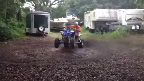 funny atv drift fail