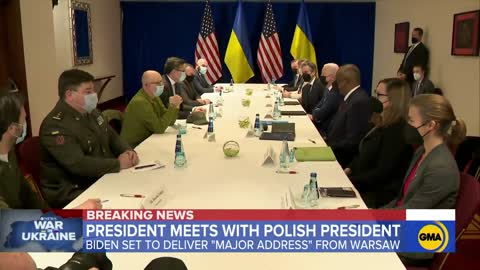 Biden in Warsaw to hold bilateral meetings with Polish president