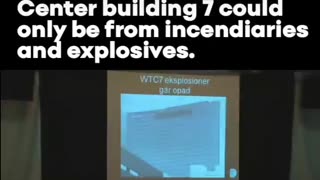 Niels Harrit Demonstrates How The Freefall Of WTC7 Could Only Be From Incendiaries And Explosives