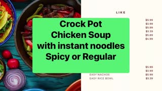 Instant homemade chicken soup