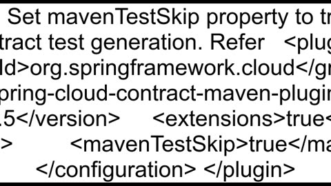 How to skip the test generation maven goal with Spring Cloud Contract Verifier