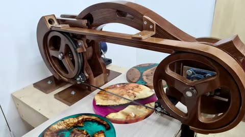 Handmade universal band saw made of wood