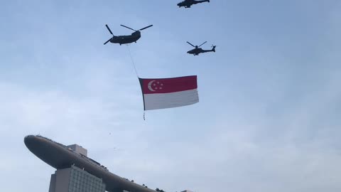 Singapore Flag flypast