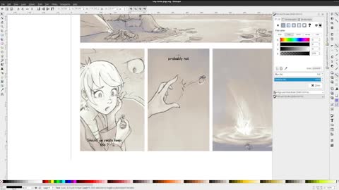 a Comic page from A to Z with Krita