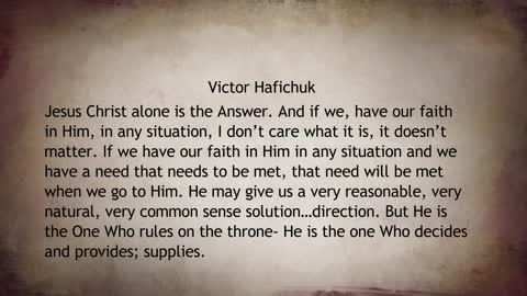 Jesus Christ Alone Is the Answer