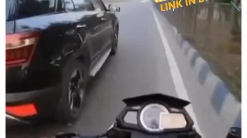 Bike riding, hit car, comedy