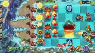 Plants vs Zombies 2 Frostbite Caves - Day 13