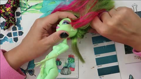 MAKING GORGEOUS CINDERELLA DOLL IN A BALL GOWN / Monster High Doll Repaint by Poppen Atelier