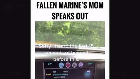 Falling Marines Mom Speaks Out on Radio