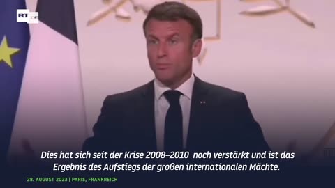 "Müssen realistisch sein" – Macron räumt Niedergang der westlichen Weltordnung ein