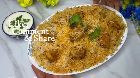 Hyderabadi Chicken Dum Biryani - Indian Food