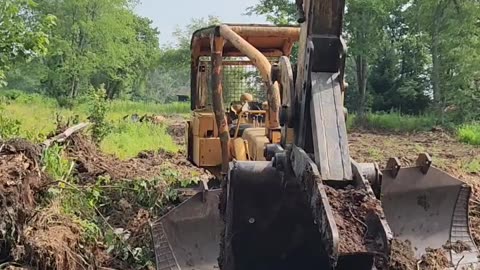 Stuck bulldozer