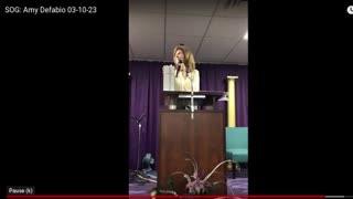 3 10 23 Amy DeFabio speaks at The Salvation of God Church