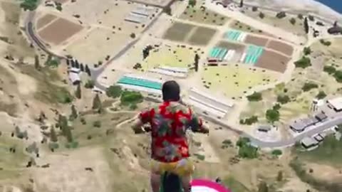 GTA V Dangerous Stunt On Mount Chiliad