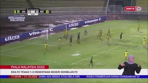 27 OKT 2022 -BERITA WILAYAH-PIALA MALAYSIA 2022-KDA FC TEWAS 1-2 MENENTANG N9 FC