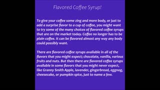 Flavored Coffee Syrup!