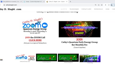 2 16 2023 Cathy D. Slaght's Quantum Energy Group Zoom Call