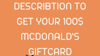 GET free McDonald's gift cards for free